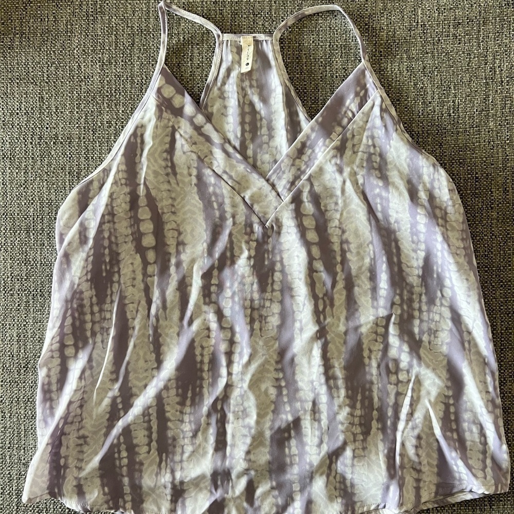 Tyche Lavender and Cream Tank Top